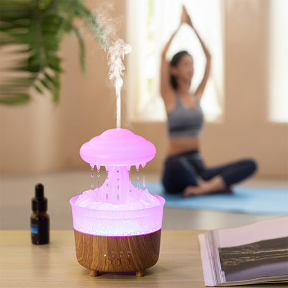 Rain Cloud Night Light Humidifier with Raining Water Drop Sound and Led Light Essential Oil Diffuser Aromatherapy