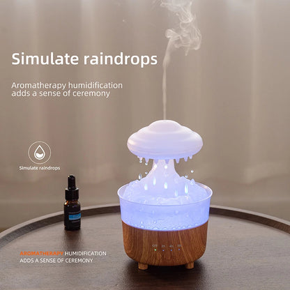 Rain Cloud Night Light Humidifier with Raining Water Drop Sound and Led Light Essential Oil Diffuser Aromatherapy