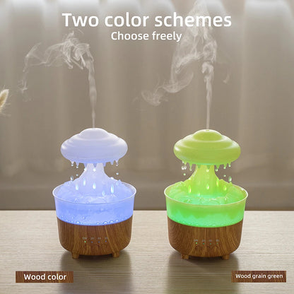 Rain Cloud Night Light Humidifier with Raining Water Drop Sound and Led Light Essential Oil Diffuser Aromatherapy